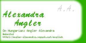 alexandra angler business card